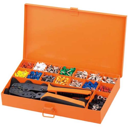 Crimping Tool Kits Combination Crimping Tools in Metal Box For cable end sleeves