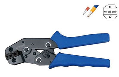 SN-06WF Mini European Style Crimping Plier for AWG 24-10 Cable End-sleeves 