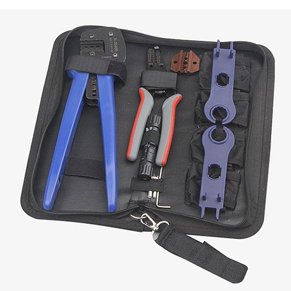 For MC4 Solar Crimping Tools Kit Wire Crimper+6Pair Connectors+2xSpanner+Toolkit 